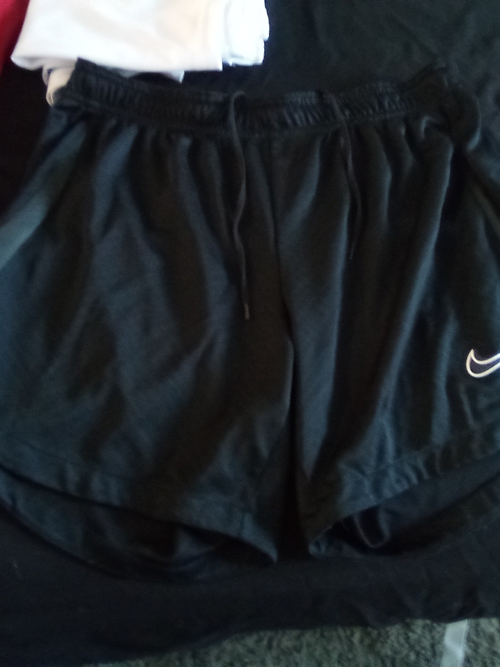 Nike Black Women's Athletic Shorts with White Swoosh